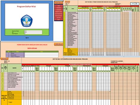 Contoh Format Absensi Dan Daftar Nilai Guru Mapel Matematika Kelas