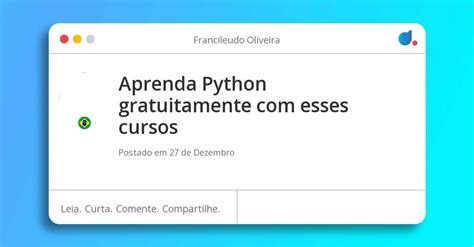 Aprenda Python Gratuitamente Esses Cursos