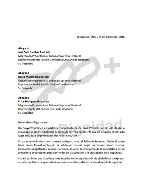 Ciencias, Politica, Religion: Carta a los Magistrados del Tribunal ...