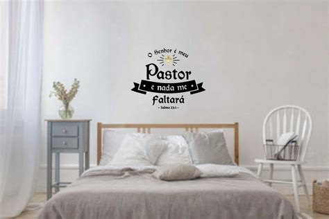 Adesivo Decorativo Lettering Salmo O Senhor É Meu Pastor Elo7