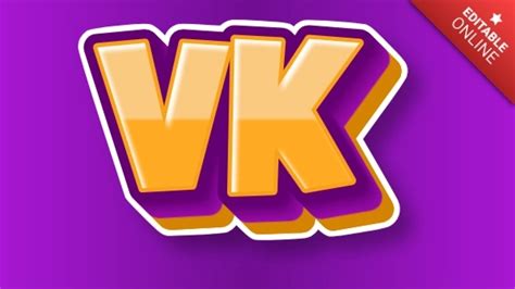 Vk D Arancio Viola Generatore Di Effetti Di Testo