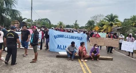 San Martín Pobladores bloquean la carretera Yurimaguas Tarapoto para