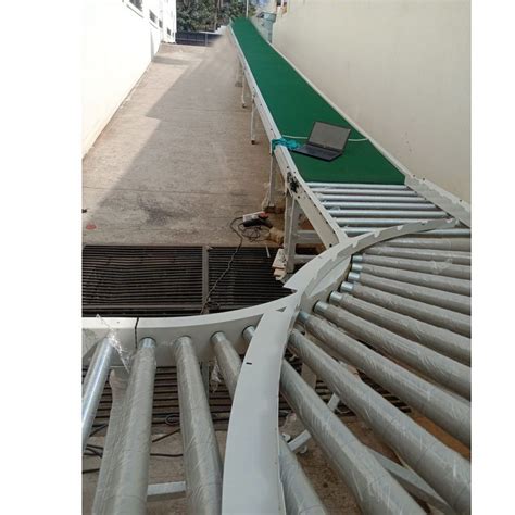 Stainless Steel 4000mm Material Handling Roller Conveyor, Roller ...