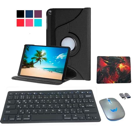 Capa Giratória Teclado Mouse Bluetooth para Tablet Samsung Galaxy A8