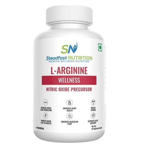 Buy Steadfast Nutrition Wellness L-Arginine Nitric Oxide Precursor ...