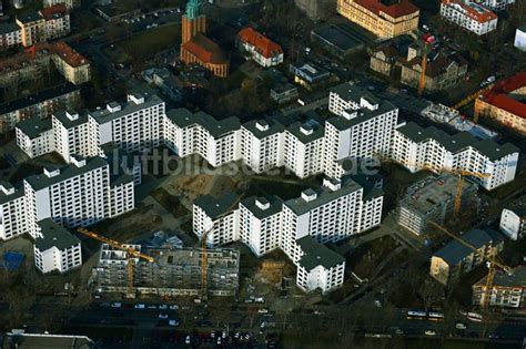 Berlin Von Oben Baustelle Wohngebiet Einer Mehrfamilienhaussiedlung