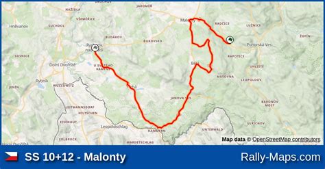 Mapa Harmonogram Profil Elewacji OS 10 12 Malonty Rallye Český