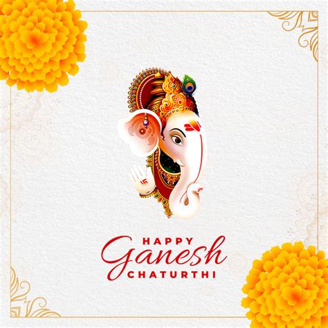 Download Beautiful Indian Festival Ganesh Chaturthi Wishes Poster Card Coreldraw Design