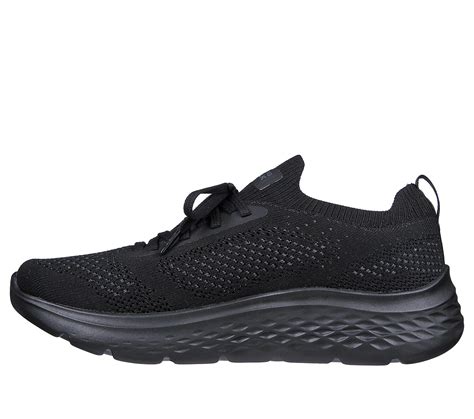 Skechers Black Go Walk Hyper Burst Lace Up Shoes For Men Style ID