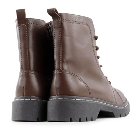 Bota Coturno Usaflex Salto Plataforma Costura Enfeite Feminino Marrom