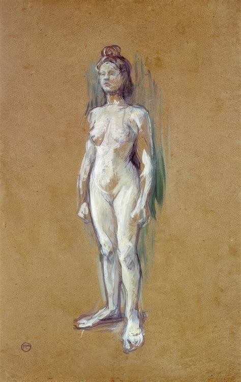 Standing Nude Woman Front View By Henri De Toulouse Lautrec