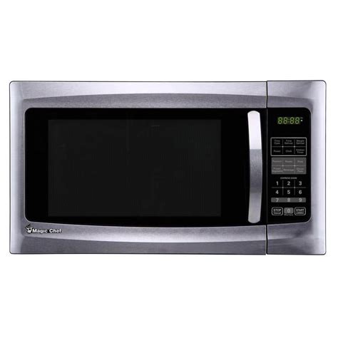 Magic Chef 16 Cu Ft Countertop Microwave In Stainless Steel Hmm1611st The Home Depot