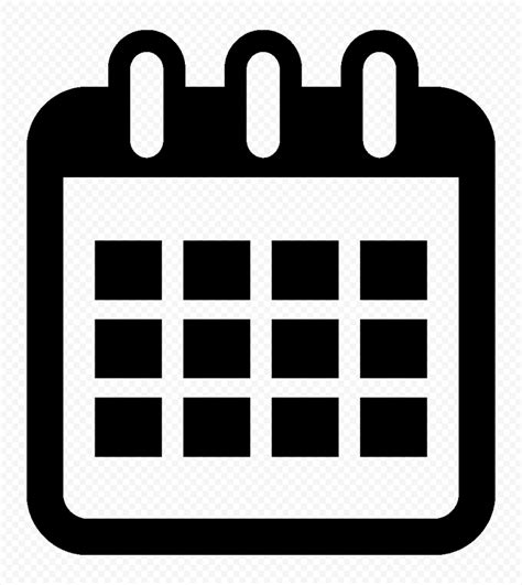 calendar date black icon png