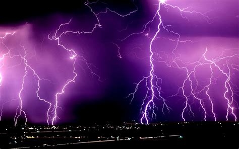 Purple Lightning Storm Wallpaper