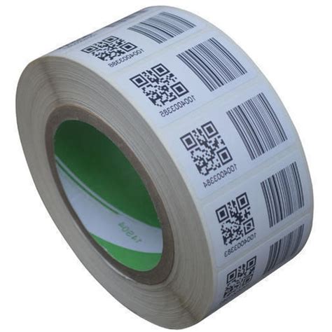 White Paper Printed Barcode Label Gsm Gsm Size M At Rs