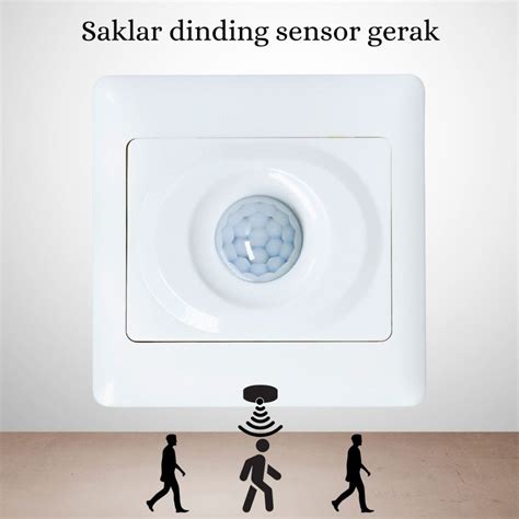 Jual Saklar Lampu Sensor Gerak Wall PIR 360 Derajat Saklar Dinding