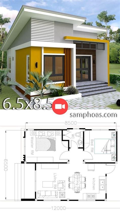 House Design 6x7 With 2 Bedrooms House Plans 3d 2 Bedroom House