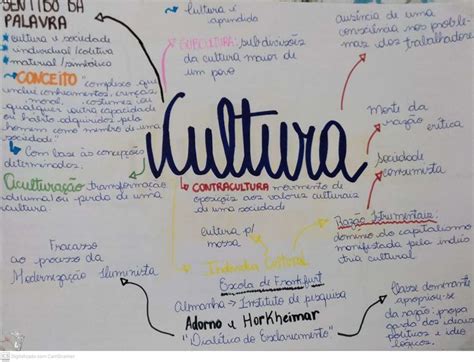 Cultura Palavra Mapas Mentais Sociologia