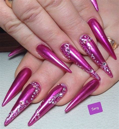 Pin On Long Stiletto Nails