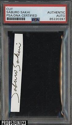 Saburo Sakai Signed Cut Auto Psa Dna Authentic Ebay