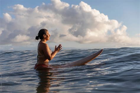 Female Surfer In Costa Rica By Stocksy Contributor Raymond Forbes