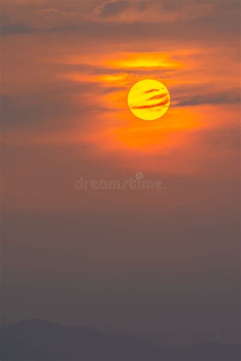 Beautiful Sunrise Over the Hill Stock Image - Image of country, evening ...