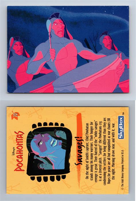 Savages #70 Disney Pocahontas 1995 Skybox War Drums Trading Card