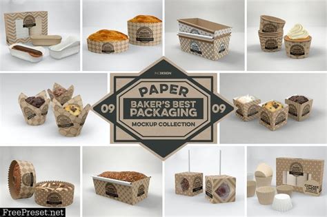 Paper Food Packaging Mockups Vol 9