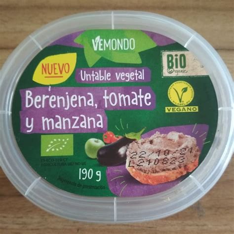 Vemondo Untable Vegetal Berenjena Tomate Y Manzana Review Abillion