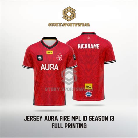 Jual Jersey Aura Fire Terbaru Mpl Id S Fullprinting Free