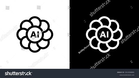ai black white logo images stock  vectors shutterstock