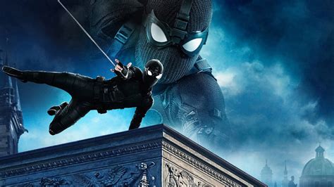 Download Night Monkey Spider Man Far From Home Wallpaper | Wallpapers.com