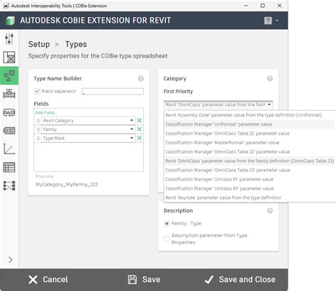 Autodesk COBie Extension For Revit