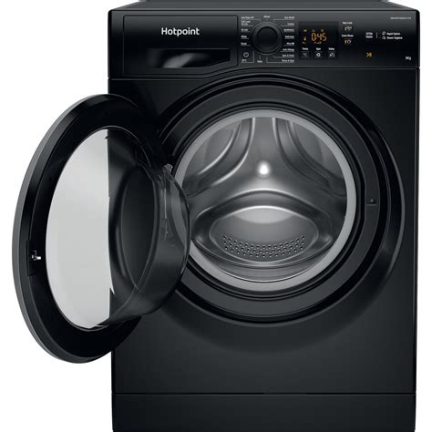 Hotpoint Anti Stain 8kg 1600rpm Washing Machine Black Nswm864cbsukn