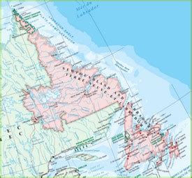 Newfoundland And Labrador Province Map Canada Detailed Maps Of