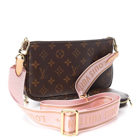 LOUIS VUITTON Monogram Multi Pochette Accessories Rose Clair 530492