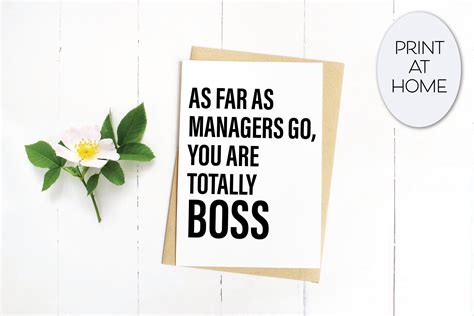 National Boss Day Printable Card