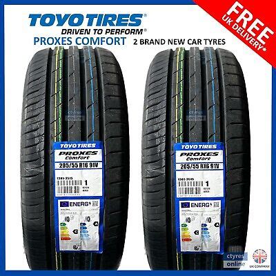 2X New 205 55 16 TOYO PROXES COMFORT 91V 205 55R16 2055516 C A RATED