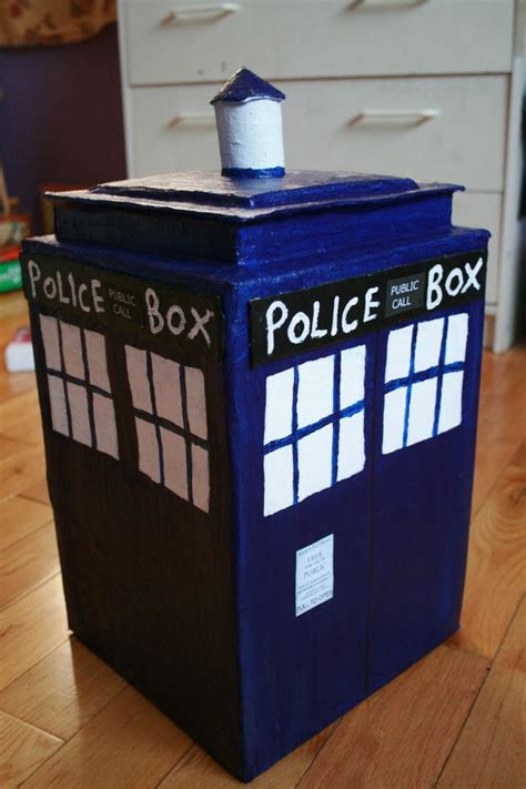 What To Do For Doctor Who Tardis Pinata Made Out Of Cardboard Boxes