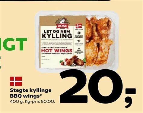 Stegte Kyllinge BBQ Wings Tilbud Hos Coop 365