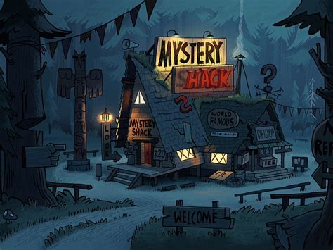 Mystery Shack at Night. Background. Cool art, Mystery, Gravity Falls Aesthetic HD wallpaper | Pxfuel