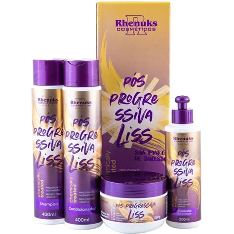 Rhenuks P S Progressiva Kit Prolongador De Liso Antifrizz Produtos