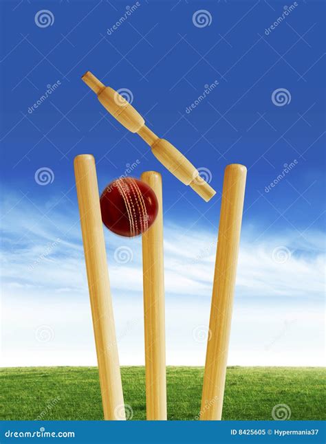 Cricket Bat And Ball And Stumps Wallpaper