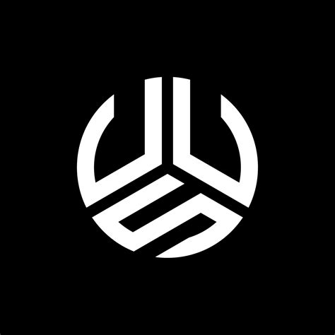 uus letter logo design  black background uus creative initials
