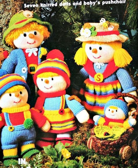 Knitting Patterns Dolls Scarecrows Jean Greenhowe Knitted Dolls