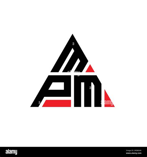 Mpm Triangle Letter Logo Design With Triangle Shape Mpm Triangle Logo