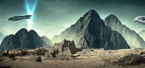 Krea Dune Spaceship By H R Giger Taking Off From Machu Picchu Hidden