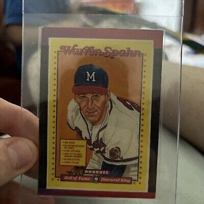 Warren Spahn Donruss 1988 Hall Of Fame Diamond King Baseball Trading