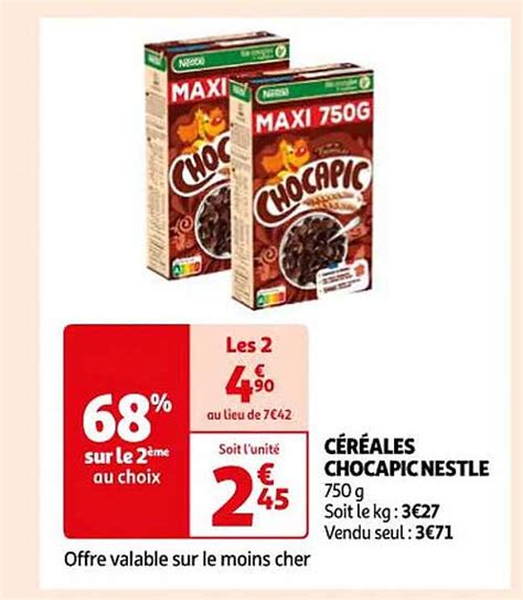 Promo Céréales Chocapic Nestlé chez Auchan iCatalogue fr