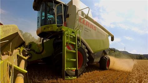 Getreideernte 2015 Claas Lexion 570 kämpft bis zur letzten Ähre